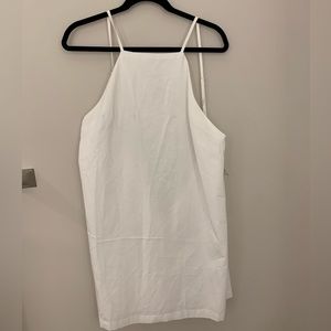 Zara white linen halter top dress. Size xl. NWT.